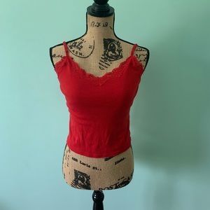 Women’s S, Victoria’s Secret, Red Laced Tank Top
